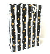 Black and White w/Gold Glitter Extra Large Gift Bag