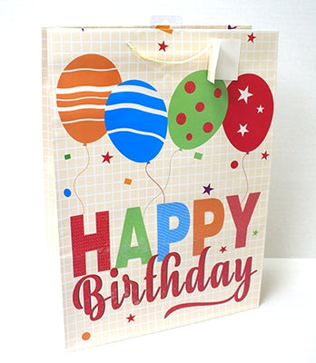 Happy Birthday Extra Large Gift Bag w/ Glitter
