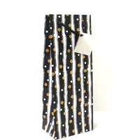 Black and White w/Gold Glitter Wine Bag