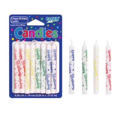Spiral Happy Birthday Candles 8 ct.