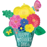 26" HAPPY MOTHER'S DAY PRETTY FLOWER POT FOIL SHAPE BALLOON