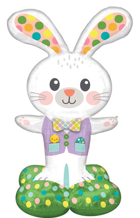 46" SPOTTED EASTER BUNNY AIRLOONZ