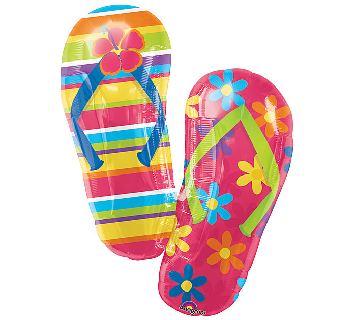 36" Jumbo Flip Flop Shaped Foil Balloon