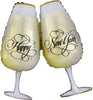 30" New Year's Toasting Glasses