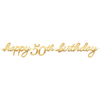 Golden Age Birthday 50th Letter Banner