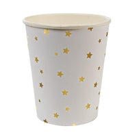 Gold Confetti Stars Paper Cups  8 ct.  