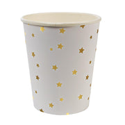 Gold Confetti Stars Paper Cups  8 ct.  