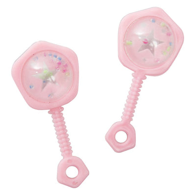 Pink Baby Rattle Favors 2.5  6ct