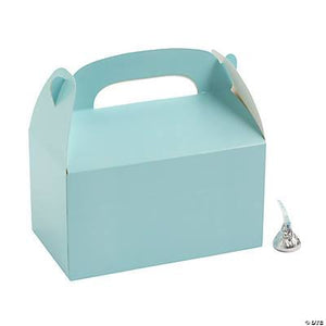 LIGHT BLUE FAVOR GABLE BOX  6 pc. 