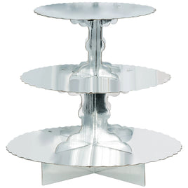 Treat Stand w/Border - Silver