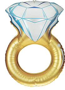 37" Wedding Ring Foil Balloon