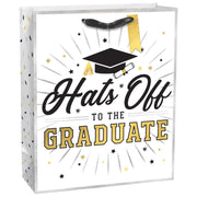 Hats Off To The Grad Large Glossy Gift Bag