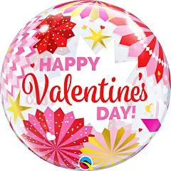 22" Valentine Paper Fans Bubble