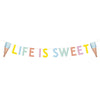 Pastel Ice Cream Life is Sweet" Banner with Mini Foil Balloons"