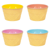 Pastel Ice Cream Plastic Bowl Set  4pc