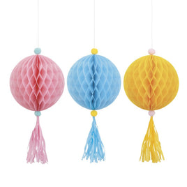 Pastel Ice Cream Hanging Honeycomb Decoration Kit  3ct