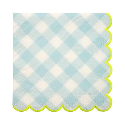 Blue Gingham Lunch Napkins  20 ct. 
