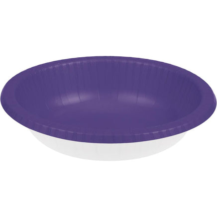 PURPLE PAPER BOWLS 20 CT. 