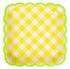 Yellow Gingham Lunch Plates 12 ct. 