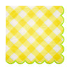 Yellow Gingham Lunch Napkins  20 ct. 