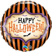 18" Halloween Stripes Foil Balloon