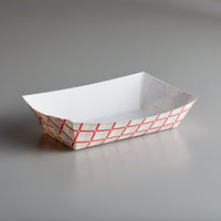 5lb. Red Check Paper Food Tray 25 ct.