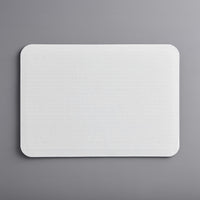13 3/4" X 9 3/4" White Corrugated Grease-Resistant Quarter Sheet Cake Pad