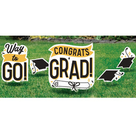 Grad Yard Signs 3ct.