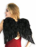 DELUXE BLACK FEATHER WINGS
