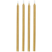 Gold Birthday Candles 5" 12ct