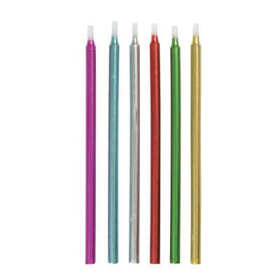 Metallic Birthday Candles 5" - Assorted 12ct