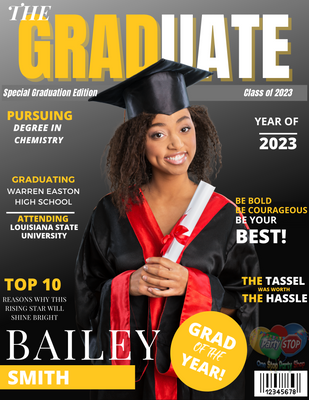 Grad Magazine Easel Sign 24
