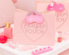 Pink Glitter Pamper Pouch with Eye Mask Shaped Tag 
