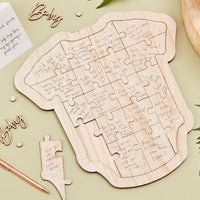 Wooden Baby Grow Guest Book 