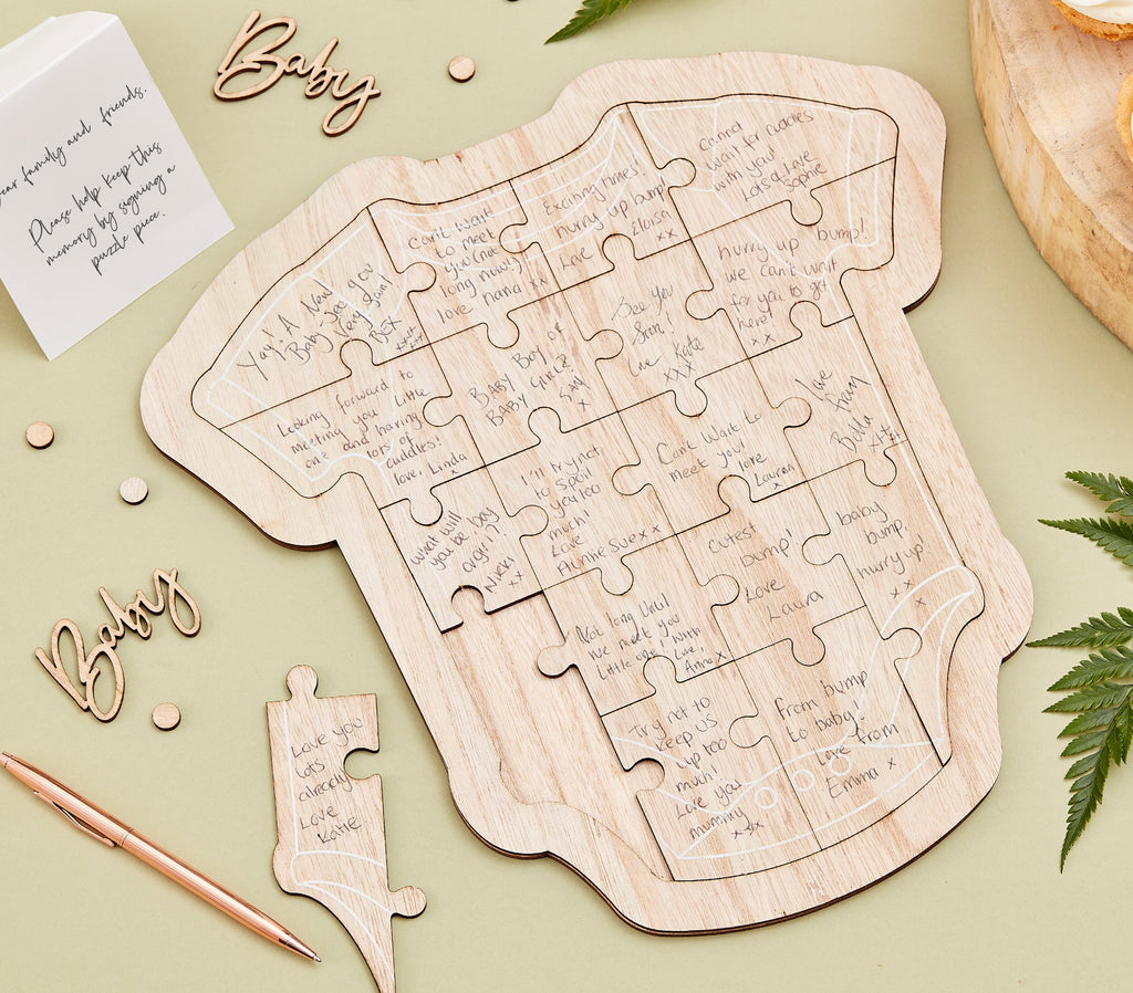 Wooden Baby Grow Guest Book 