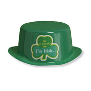 On St. Patricks Day Green Plastic Hat 1 ct.