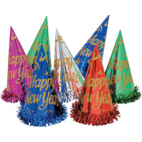 Glittered Foil Hat w/Tinsel 1 ct.