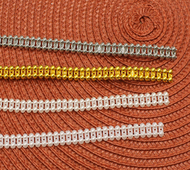 Silver Double Line Round Flat