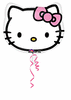 18" Hello Kitty Head  Foil Balloon