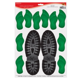 Santa & Elf Footprints Peel N' Place
