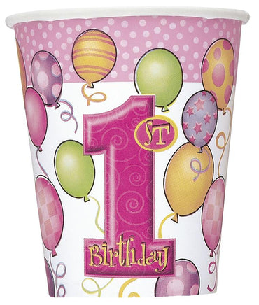9 oz. First Birth Pink Cups 8 ct