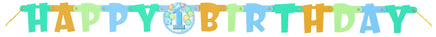 Jointed 1st Birthday Banner Blue 1 ct.