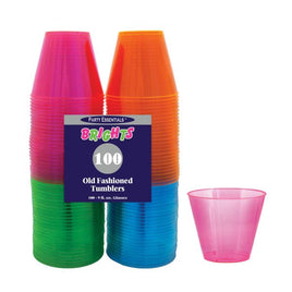 9 oz. Neon Assorted Tumblers 100 ct.
