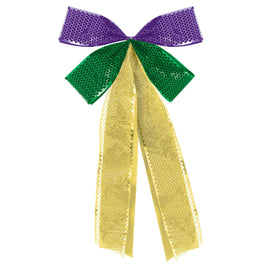 Mardi Gras 2 Tier Bow
