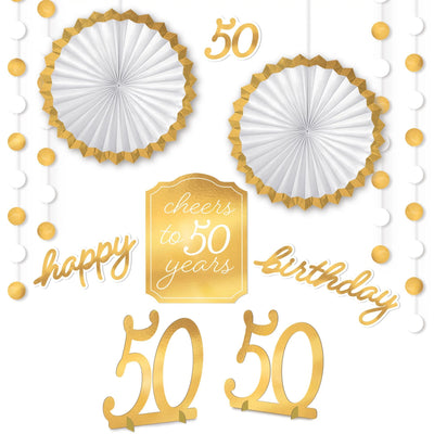 Golden Age Birthday 50th Room Decoration Kit