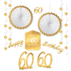 Golden Age Birthday 60th Room Decoration Kit