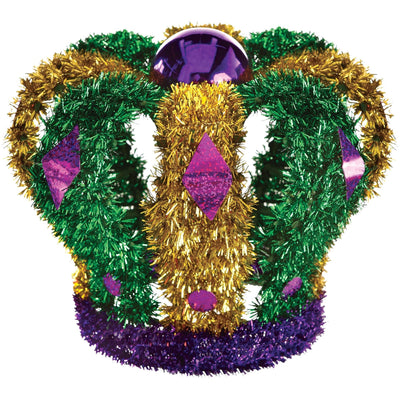 Mardi Gras 3d Deluxe Tinsel Crown