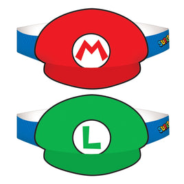 SUPER MARIO BROTHERS PAPER HATS  8 CT. 