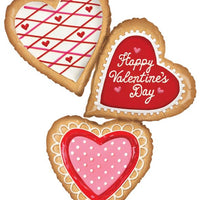 44" Valentines Cookie Shaped Foil Balloon