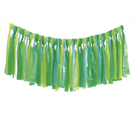 Blue & Green Plastic Fringe Photo Booth Backdrop Kit
